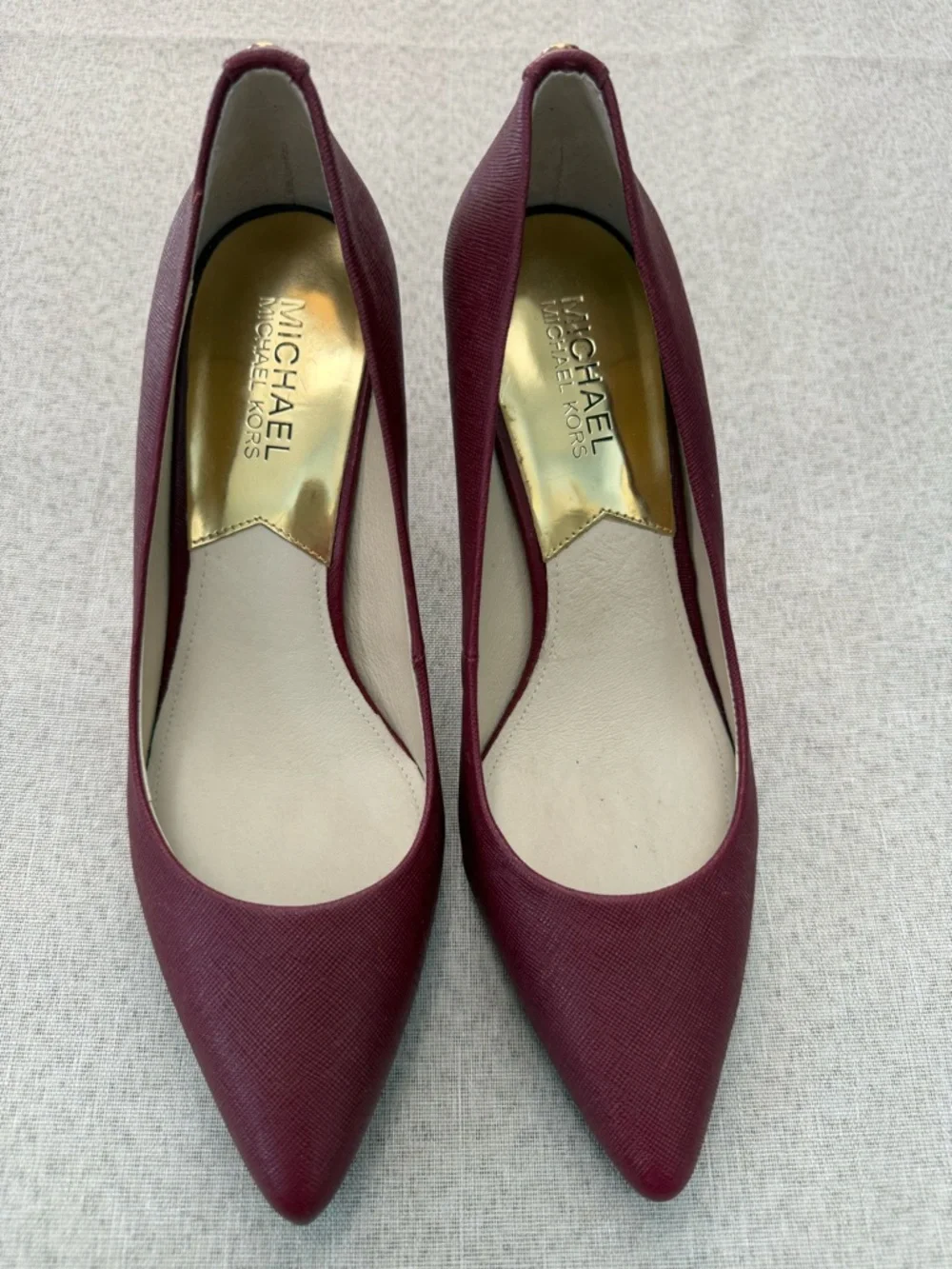 Michael Kors Merlot Saffiano Leather Flex Mid Pumps – Size 8M